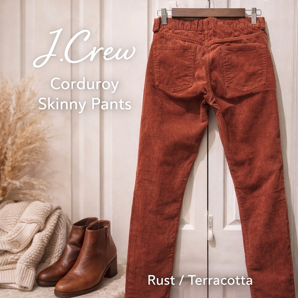 J.Crew Corduroy Skinny Pants – Rust / Terracotta
